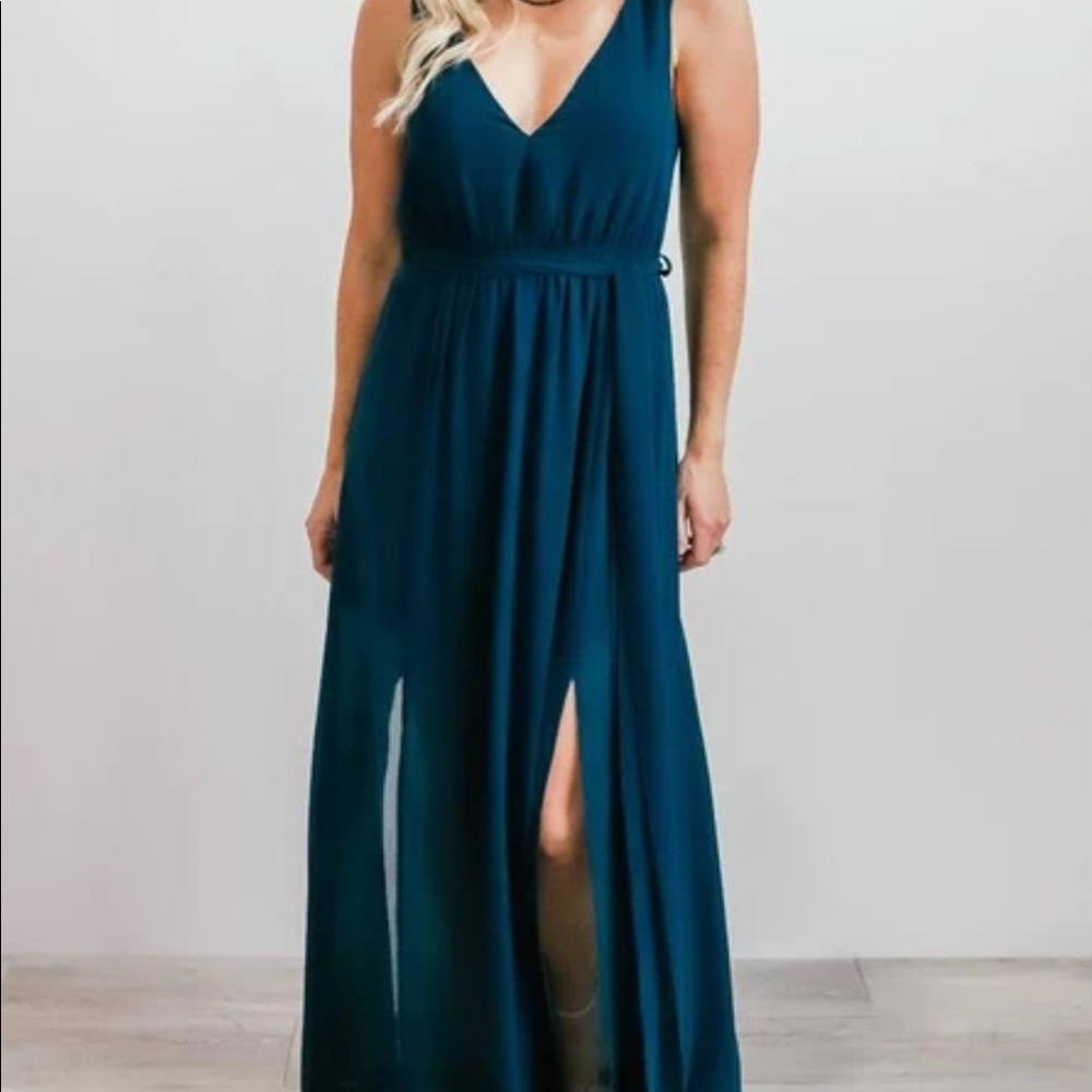 Baltic Born Hera Maxi Dress -XL - Peacock (deep turquoise green)